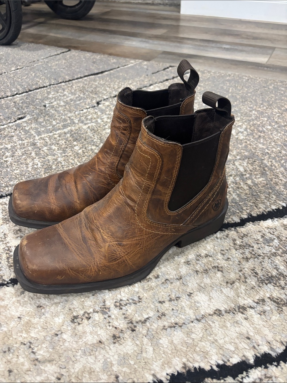 Ariat Men's Brown Leather Chelsea Work Boots